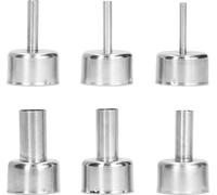 6Pcs Heat Gun Nozzle Stainless Steel Hot Air Attachment Soldering Station Accessory (Accessoire pour station de soudage)