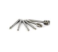 6pcs HSS Rotary Multi Multi Tool Routurage Routeur Bit Mill Cutter Cutter Compatible pour Dremel