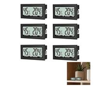 6pcs Hygromètre Thermomètre Numérique Précis, Mesure Température, -50°C à +70°C, et Humidité, 10%-99% RH Écran, LCD Clair, Surveillance Climat Intérieur, Compact pour Maison, Bureau, Chambre