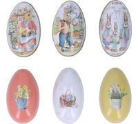 6PCS Iron Ostern Egoform DOCKS -Candy Box Schmuckkanister für Urlaubsparty -Versorgung Ornament