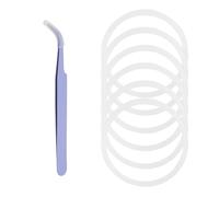 6pcs Joint Plat en Silicone Rondelle pour Hydro Flask Bouteilles à Couvercle Rabattable à Bouche Large, 5cm Joint Torique de Remplacement pour Hydroflask 12/16/24/32/40oz, avec Pince à Épiler