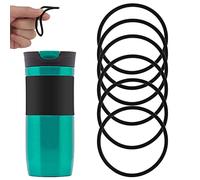 6pcs Joints de Couvercle en Caoutchouc Compatibles avec 16 et 20oz Contigo Snapseal Byron Tasse de Voyage, Anti-Fuite Joints de Couvercle de Rechange pour Tasses Contigo (Noir)