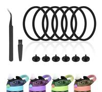 6pcs Joints de Rechange pour Contigo avec 6 Valves en Silicone, Bague d'Étanchéité pour Bouteille d'eau avec Pince à Épiler et Brosse pour Contigo Aubrey 414ml et 591ml