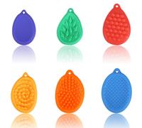 6pcs Jouets Sensoriels pour Adultes, Pierre d'Inquiétude Texturée Silicone Jouets Sensoriels pour Adultes Autistes Pierre d'Inquiétude Texturée Accessoires Pratiques Réduire Stress Se Calmer