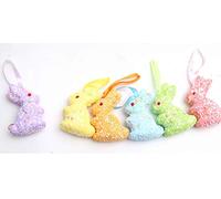 6pcs Joyeuses Pâques décoration oeufs de pâques lapin lapin oeuf guirlandede porte de bureau décoration bricolage à la main mousse oeuf pâques cadeau intérieur salle de te boutique mise