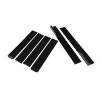 6PCS Jupe Latérale Universelle, KIMISS Jupes Latérales Inférieures de Voiture ABS Pliable Ligne de Fond Latérale Inférieure Extérieure pour Automobile (Noir)