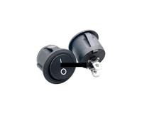 6Pcs KCD1-2 22mm Diameter Small Round Boat Rocker Switches Black Round Black White Red 2 Pin 3Pin ON-OFF Rocker Switch NWPNLXEA(2Pin ON-OFF Black)