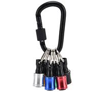 6Pcs Keychain Extension Bar Hex Shank Screwdriver Bit Holders | 1/4 Inch Socket Adapter Quick Release Tool | Aluminum Alloy Bit Holders for Screwdrivers/DIY/Car Repair