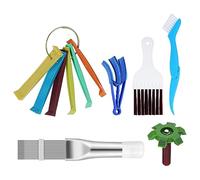 6PCS Kit de nettoyage des ailettes climatiseur Peigne à condenseur Nettoyant bobine climatisation l évaporateur du réfrigérateur Outil réparation et radiateur Brosse