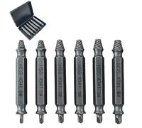 6PCS Kit Extracteur de Vis avec Adaptateur, Extracteur Double Face pour Vis Endommagées, Extracteur Tourne-à-Gauche pour Vis Cassées, Outil Précis pour Vis Rouillées et Usées
