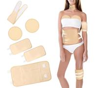 6Pcs Kit Pack Huile Ricin Réutilisables, Packs Oil Castor Taille Ceinture Réglable, Paquets Coton Organique pour Ventre, Cou, Poitrine,Aide Dormir,Améliore Circulation Sanguine,Constipation,Détox Foie