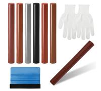 6Pcs Kit Reparation Parquet avec grattoir bleu, Kit Reparation Bâton de Cire 6 couleurs Feutre Retouche Bois Chene Clair Crayon Réparer Stylo pour réparer les rayures les trous de vis