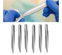 6Pcs Laboratory Spatula Set Kit,Stainless Steel with Rounded Pointed Ends Curved Metal Bead Scoop Classroom Tool