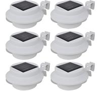 6pcs Lampes solaires à 3 LED Blanc pour clôture/gouttière/jardin/cour/avenue