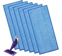 6PCS Lingettes Reutilisable pour Swiffer WetJet Wood, Lingette Recharges Bleu pour Swiffer Parquet WetJet Balai Spray
