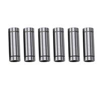 6PCS LM8LUU Linear Ball Bearings, 8mm Bore Dia Longer Linear Motion Bushing with Double Side Rubber Sealed Rod for 3D Printer, Engraving Machine