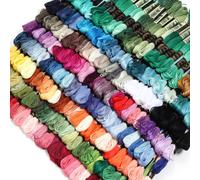 6Pcs/Lot 8m Polyester Croix Stitch Thread Broderie colorée Thread String Strap pour bricolage artisanat couture Accessoires de vêtements Blue 03