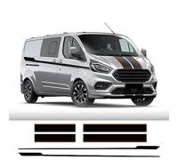 6Pcs / Lot Car Hood Side Rear Door Autocollants, pour F = ord Transit Tourneo Custom Camper Van Sport Vinyl Decals Tuning Auto Accessories