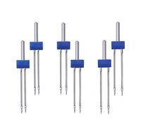 6pcs Machine à Coudre, Aiguille Jumelée, W6 Aiguille Double,Stretch Aiguille Double, Aiguille Stretch, pour machine à coudre domestique avec pied presseur, accessoires