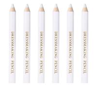 6pcs Marqueur pour Tissu, Solubles Dans l'Eau Craie de Tailleur Crayons pour Tissus for la Confection de Vêtementsle Quiltingla Broderie et les Loisirs Créatifs (Blanc)