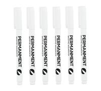 6PCS Marqueurs de peinture acrylique, marqueurs de peinture noirs, stylos pratiques polyvalents pour roche, céramique, bois, fabrication cartes, artisanat bricolage styliques