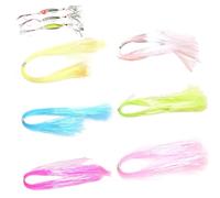 6pcs Materifiés à Attaches de Mouche, 6 Couleurs Kit de Lince à Mouche Crystal Flash, écos, réutilisable et léger Lere
