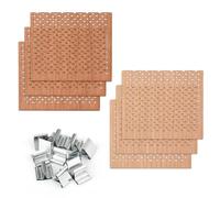 6pcs Mèches Bougie en Bois, 6x7cm Mèches Bois Fabrication Bougies avec 12pcs Bases Design Triangulaire Creux Mèches Bougie en Bois Fournitures Parfaites Fabrication Bougies à Faire Soi-Même