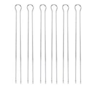 6pcs métal barbecue fourchette à griller conception spéciale double bâtons de connexion brochette pour bloc de viande ailes de chichen barbecue grill ensemble pique-nique en plein air camping barbecue