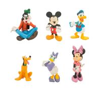 6pcs Mickey Minnie Goofy Pluto Donald Figure Toy Model