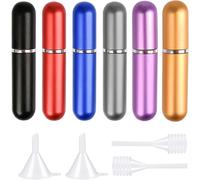 6pcs Mini Flacons De Parfum Vide 5ml Portable Bouteille Atomiseur Pulvérisation Atomiseur ParfumBouteille Vaporisateur De Parfum Rechargeable Avec 1 Entonnoir Et Compte-Gouttes