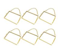 6pcs minuscules cadres d'images, mini-mondes d'or en verre suspendu, mur de galerie de 3x2 pouces pour photo Affiche l'image feuille fleurs Plumes souvenirs, albums photo