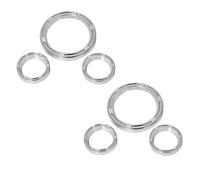 6PCS MOTOCYLACE SpeedBeter Trim Couvercle de Couverture de Couverture de Couverture Compatible avec Les modèles Electra Street Road 96-13 ACCESSOIRS DE Cluster Instrument(A Chrome)