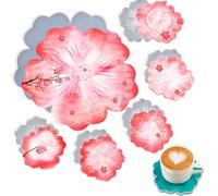 6pcs Moule Resine Epoxy, Moule Sous Verre Silicone, Moule À Dessous De Verre En Epoxy Coaster Moules Kit, Pour Créer Sous-Verres En Agate D'art, Décoration De Maison, Tapis De Bol, Décors, Diy