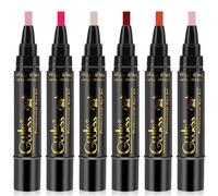 6Pcs Nail Polish Pens 3 in 1 Quick Dry Portable Gel Nail Pens Polish Easy Apply for Home and Professional Manicure