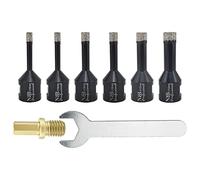 6pcs NBB Scie cloche diamant brasé sous vide avec M14, pour le forage à sec ou humide de manière professionnelle sur porcelaine dure,céramique,carrelage,granit,pour meuleuse d'angle(Dia.6/6/8/8/10/12)