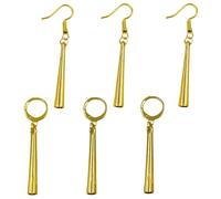 6PCS One Piece Roronoa Zoro Boucles d'Oreilles, Boucles d'Oreilles One Piece Zoro, Boucles d'Oreilles en Or, Personnalité Unisexe Mode Bijoux Pendentif pour Fans de Cosplay One Piece