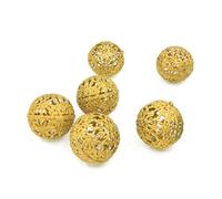 6pcs Ornement De Balle De Noël Creux Scintillante 55 Mm Baubles Décoratifs pour Décorations D'arbres Toppers Arbres Creux Étincelants