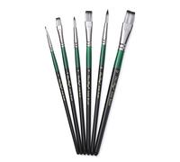 6pcs Paint Paintbrush Set Flat and Round Paintbrush for Watercolor and Gouache Painting Nylon Hair and Wooden Handle Gift for Beginner Student Artist Drawing Kits Art Supplies