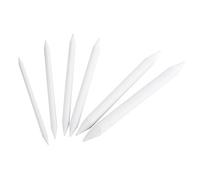 6pcs papier stylos blancs, double tête esquisse papier stylo blanc pastel de charbon de bois outil de dessin esquisse bricolage outils de dessin de charbon de bois artiste mélange souche