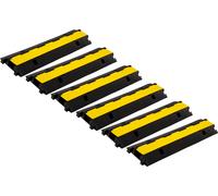6pcs Passage de Cable 1 Canaux Rampe Caoutchouc Protection des Cables Max 7,5t