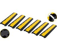 6pcs Passage de Cable 2 Canaux Rampe Caoutchouc Protection des Cables Max 7,5t