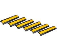 6pcs Passage de Cable 2 Canaux Rampe Caoutchouc Protection des Cables Max 7,5t