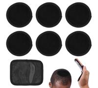 6pcs Patchs de Compression pour Couronne Ondulée 360, Noirs Patch Couronne Vague pour Homme Noir