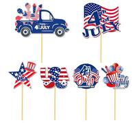 6pcs PATRIOTIQUES DÉCROS DIGNAGES DÉCORATIFS POUR L'INDÉPECENCE JOUR PERFÉTENT POUR LES FAITES BAGBEUS ET BAPPAGES Affiche Les Choix De Drapeau Américain