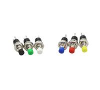 6pcs PBS-110 7MM Momentary Push button Switch Press the reset switch Momentary On Off Push Button SwitchNormally Open NO NWPNLXEA(2,Press to power up)