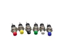6pcs PBS-110 Momentary Push Button Switch for Model Railway Hobby 7mm pbs110 red yellow green blue black white NWPNLXEA(Each colors,Press off-NC)