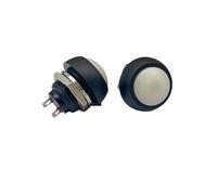 6Pcs PBS-33b 2Pin Switch 12mm 12V 1A momentary Push button Switch since the reset Non-locking NWPNLXEA(Weiß)