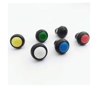 6pcs Pbs-33b 2pin Switch 12mm 12V 1A Waterproof Instantaneous Button Switch Is Not Locked Since Reset NWPNLXEA(Mixed colors)