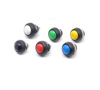 6Pcs PBS-33b 2Pin Switch 12mm 12V 1A Waterproof momentary Push button Switch since the reset Non-locking NWPNLXEA(Blau)