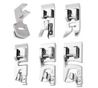 6pcs Pieds-de-Biche pour Machine à Coudre, Ourlet Roulé Étroit Fronces Pieds Zigzag et Surjet Machines à Coudre Tige Basse Singer Brother Janome et Babylock Accessoire Multifonctionnel Domestique